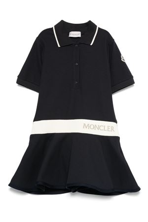 Blue Piquet Polo Dress MONCLER KIDS | K19548I00001899YV778